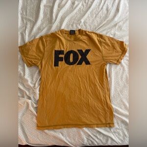 Camp David “FOX” Graphic T-Shirt Men’s M Mustard Yellow 100% Cotton Tee